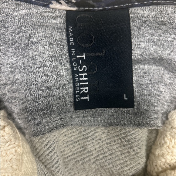 Anthropologie Dolan T-Shirt Label Gray Knit Zip Sweater Jacket Size Large - Picture 5 of 7